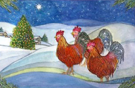 Rooster Christmas Celebration